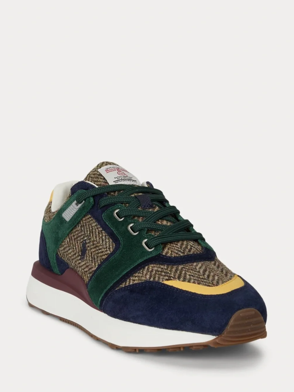 NWB polo ralph lauren men train 89 Harris Tweed Sneaker